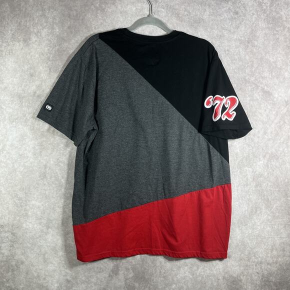Ecko Unltd Shirt Mens XL Black Gray Red Colorblock Urban Graphic Streetwear 90s - Picture 4 of 9
